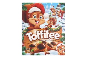 Конфеты Шоколадные Toffifee Санта и Семья белок 250гр.(4014400923162)