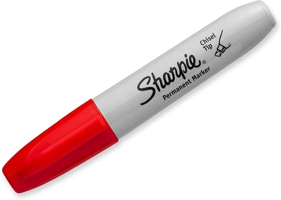 Маркер перманентный Sharpie Permanent Markers, Chisel Tip Красный 1 шт. (‎38202-1)
