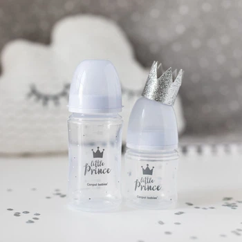 Пляшка антиколікова з широким отвором 240 мл PP Easystart Royal baby синя 35/234_blu (2000904383382)