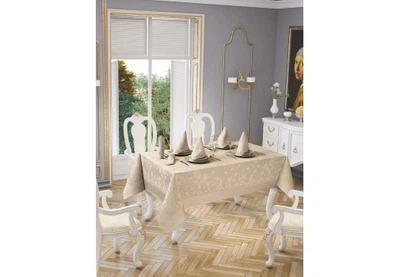 Скатерть Jackline Pano Linen Cappucino 9886-7 Бежевый (14003385)