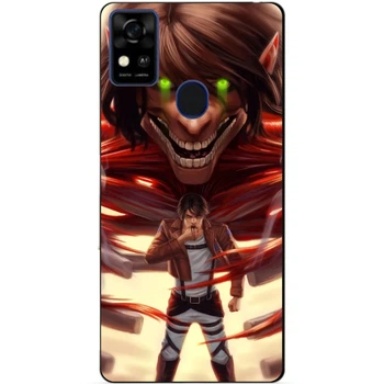Силиконовый бампер чехол Candy для ZTE Blade A31 с рисунком Attack on Titan