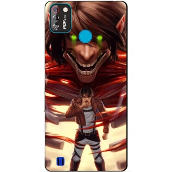 Силиконовый бампер чехол Candy для Tecno Pop 4 Pro с рисунком Attack on Titan