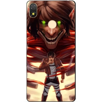 Силиконовый бампер чехол Candy для Tecno Pop 3 с рисунком Attack on Titan