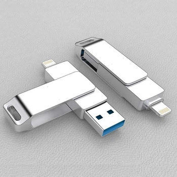 Флешка T&G 128GB USB 3.0/Lightning для iPhone/ПК