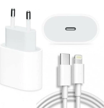 Швидка зарядка для iphone комплект кабель Typ-C Lighting Блок живлення 20W 11/12 max /13