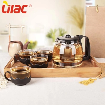 Набор LILAC Заварник для чая 700 мл + 4 Чашки х 150 мл (S391) (6925765034418)