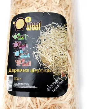 Древесная шерсть Woodwool декоративный наполнитель 500г