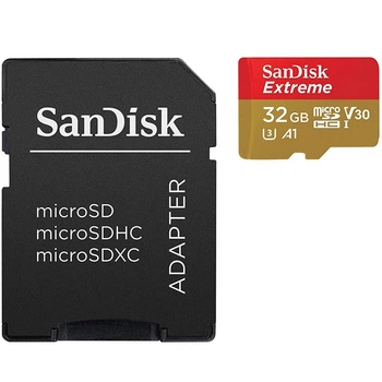 Карта памяти SanDisk microSDHC 32Gb Extreme Action A1 V30 (UHS-1 U3) (R-100 Mb/s) + Adapter SD