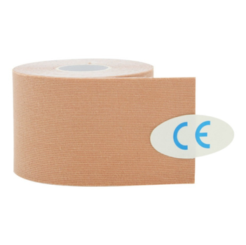 Кінезіо тейп Kinesiology tape 5 см х 5 м тілесний