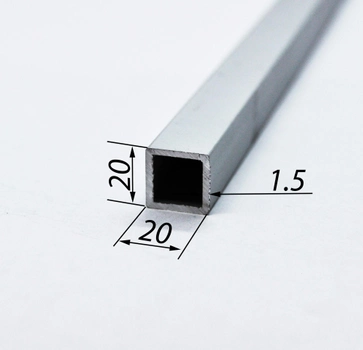 Труба алюминиевая квадратная Furnicom без покрытия 20х20х1.5