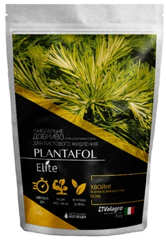 Комплексное минеральное удобрение Plantafol Elite Осень (Плантафол Элит) для хвойных и вечнозеленых культур NPK 5.15.45, Valagro (Валагро), 100г