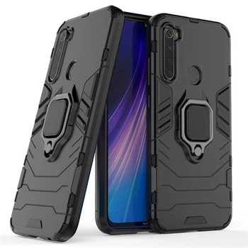 Ударостійкий чохол Transformer Ring for Magnet для Xiaomi Redmi Note 8T Чорний / Soul Black Без бренду