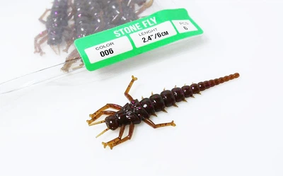 Силиконовая приманка EOS Stone Fly ( Личинка стрекозы) 1,6 дюйма 4 см цвет 006