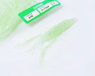 Силиконовая приманка EOS Shrimp ( Креветка) 3 дюйма 7,5 см цвет 010