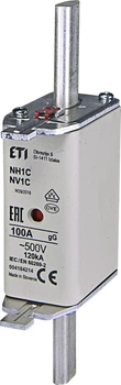 Запобіжник ETI NH-1C gL/gG 100A 500V KOMBI 120kA 4184214 ножовий універсальний