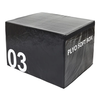 Бокс пліометричний м'який (1шт) Zelart Pro SOFT PLYOMETRIC BOXES (EPE, PVC, р-р 70х70х60см, чорний) (FI-5334-3)