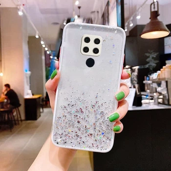 Чехол Stardust с цветными бортиками для Xiaomi Redmi Note 9 Белый