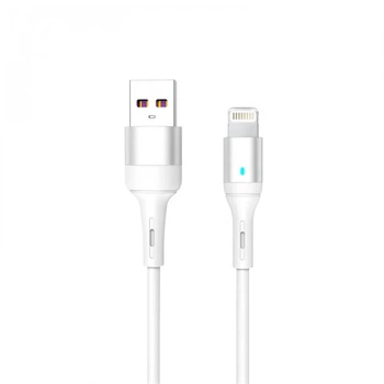 Кабель SkyDolphin S06L LED Smart Power USB-Lightning M/M 1 м, 3 А(DL_3EF071C0F70F)