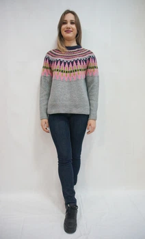Свитер PAPAYA F3273821000024 S серый+разноцветный 201200