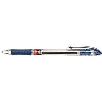 Ручка шариковая с гриппом Maxflow UX-117-02, прозрачная синяя