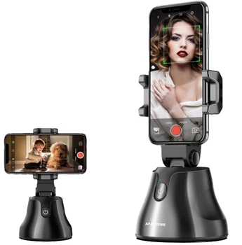 Настільний штатив Apai Genie Smart Auto Shooting Selfie Stick 360° з датчиком руху для блогерів смарт-штатив Чорний (10153)