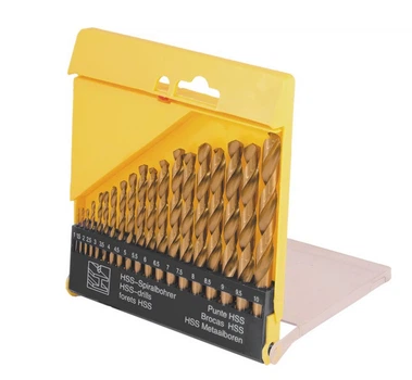 Набор сверл для металла MASTERTOOL 19 шт HSS 1 - 10 мм plastic box ТИТАН (11-0219) 4655733