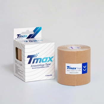 Кинезио тейп Tmax Cotton Tape 7,5смх5м бежевий TCBg7.5