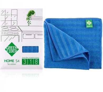 Серветка GreenWay Green Fiber HOME S4, Скрабер Твіст, блакитний (06033)
