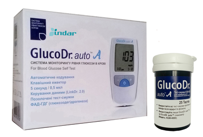 Глюкометр GlucoDr. auto A + 25 полосок (ГлюкоДоктор авто А AGM-4000)
