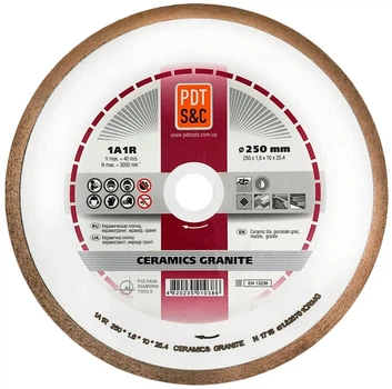 Алмазный диск по керамике PDT Ceramics Granite 1A1R 230х1,6х10х25,4 (820701CRMG)
