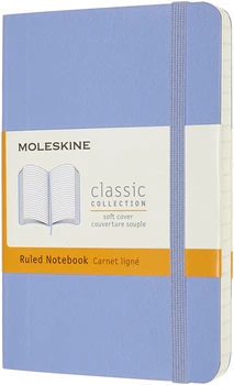 Записная книга Moleskine Classic 9 x 14 см 192 страницы в линейку Голубая мягкая обложка (8056420850918)