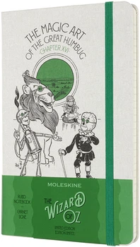Нотатник Moleskine Wizard of OZ 13 х 21 см 240 сторінок у лінійку Зелений (8056420851281)