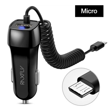 Автомобильное зарядное устройство RAXFLY RAX129755 microUSB