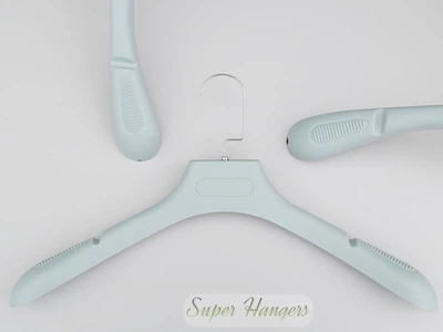 Плечики вешалки Hanger TZ6682 44 см мятного цвета пластмассовые с ребристым плечом