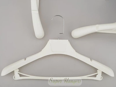 Плечики вешалки Hanger TZP8822 43 см белого цвета пластмассовые с ребристым плечом