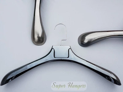 Плечики вешалки Hanger 43 см пластмассовые широкие цвета темного серебра