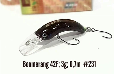 Форелевый воблер EOS Boomerang 42F 3 гр 0.7 м 231