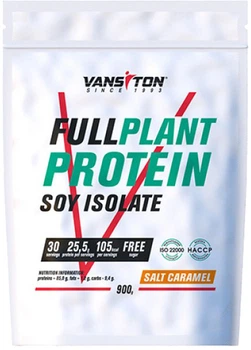Соєвий ізолят протеїну Vansiton Plant Protein порошок 900 г Salt Caramel (4820106592430)