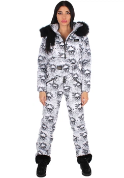 Комбінезон зимовий жіночий Krutyakov BLACK WHITE SKULLS XL чорнобілий 1841624