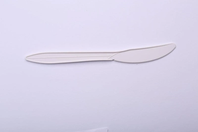 Біорозкладний ніж із кукурудзяного крохмалю ЕКО EcoCorn 50шт/уп 160мм одноразовий ЛідерЕкоТрейд НС-K06