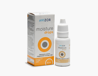 Зволожуючі Краплі Avizor Moisture Drops з гіалуроновою кислотою 15 мл