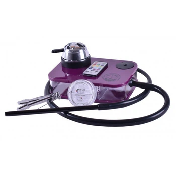 Кальян Yahya Capsule violet с подсветкой и силиконовой чашей