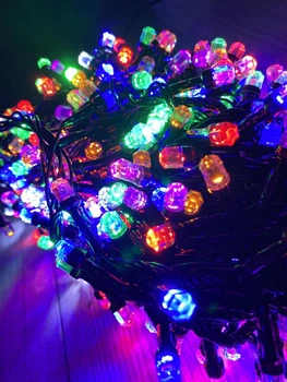 РУБИНКА 100 LED, черный провод, мульти 1217-01