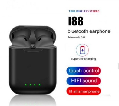 Бездротові навушники TWS AirPro i88 Touch Sensor + PopUp Black Чорні