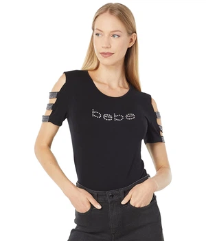 Футболка bebe Caged Tee Black, S (44) (11481564)