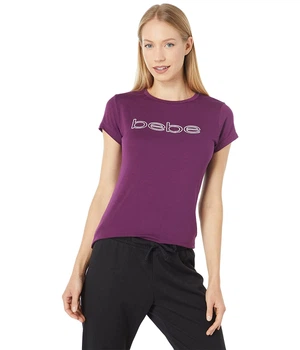 Футболка bebe Logo Tee Plum, L (48) (11477023)