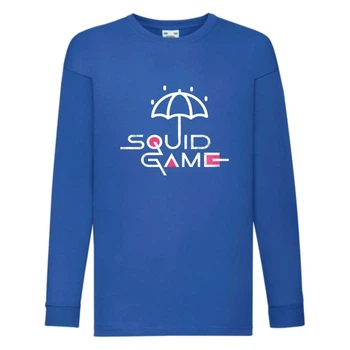 Лонгслив реглан Игра в Кальмара 0022 (Squid game) синий (SQD-0022 blu) 140 см