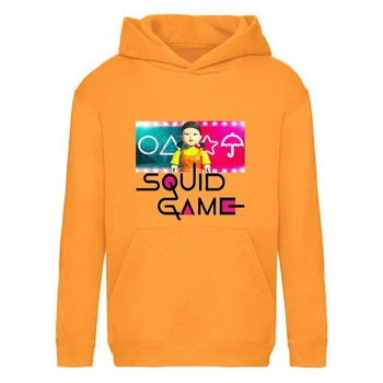 Худи детская Игра в Кальмара 0015 (Squid game) оранжевая (SQD-0015 orn) 116 см
