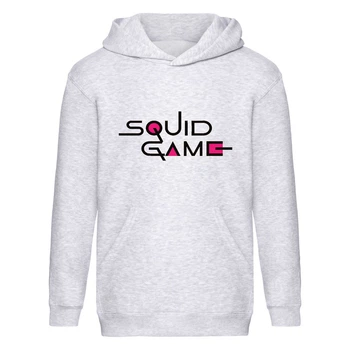 Худи детская Игра в Кальмара 0011 (Squid game) серая (SQD-0011 gry) 128 см