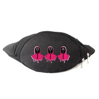 Сумка Бананка Игра в Кальмара 004 на пояс Cappuccino (sqd 004-black) черный